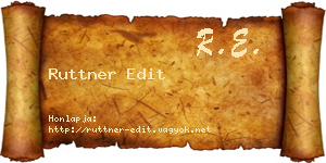 Ruttner Edit névjegykártya